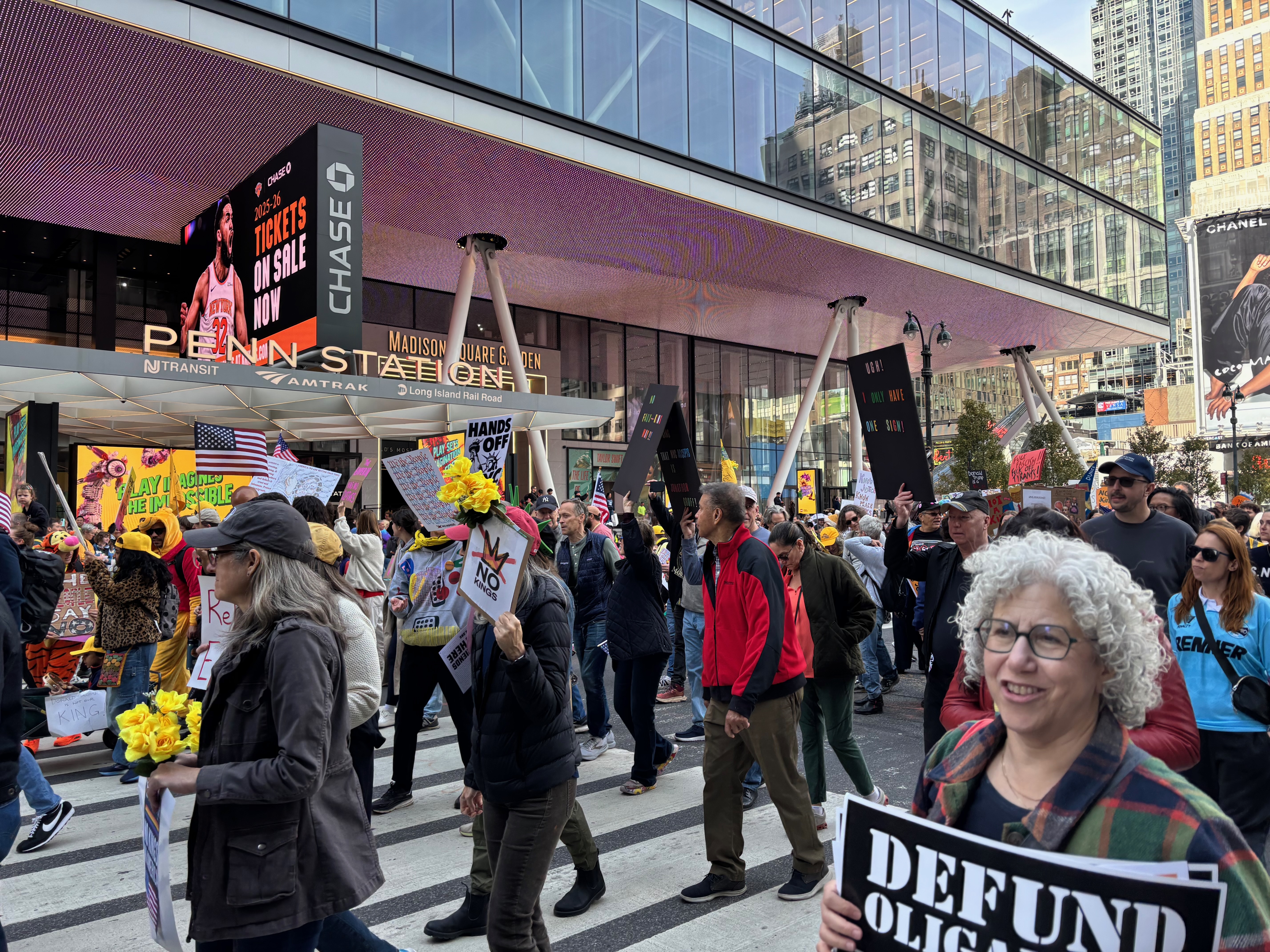 Penn Station, New York. No Kings. October 18